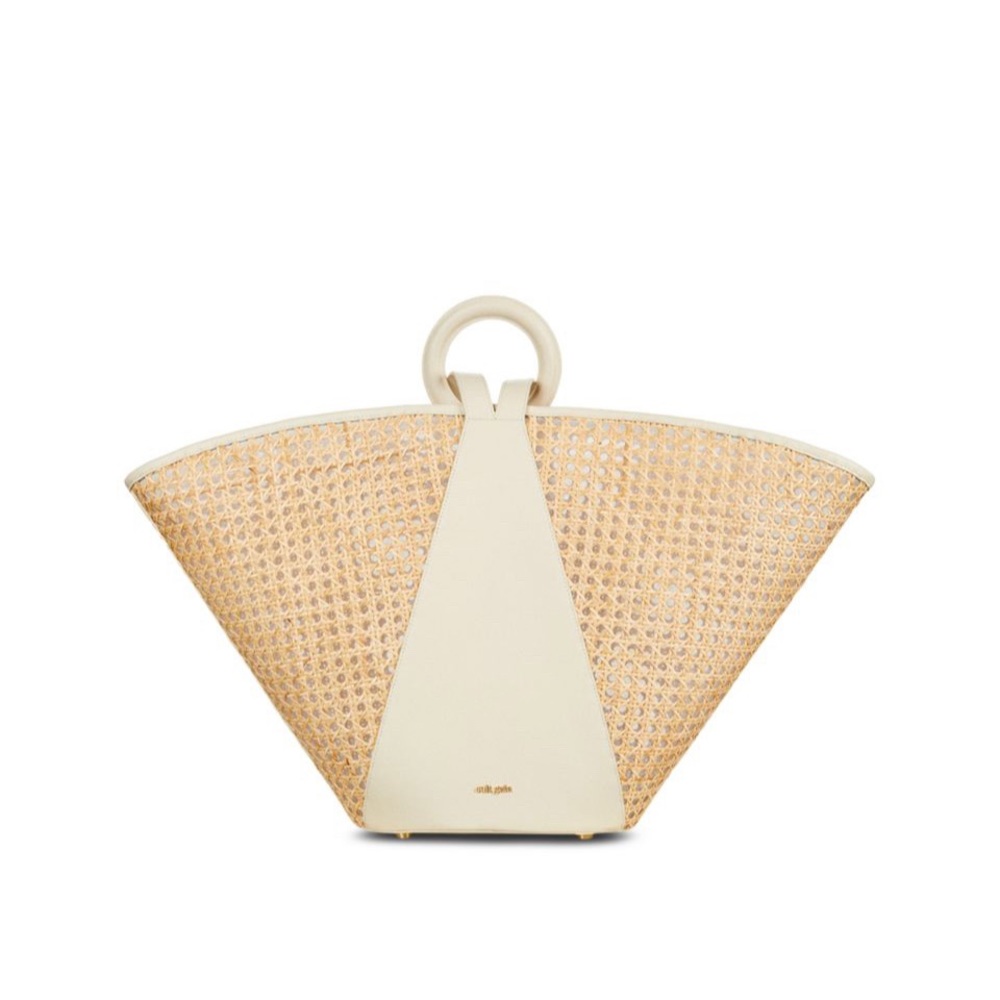 Cult Gaia Tan and Cream Tote Bag - Picture 3 of 16